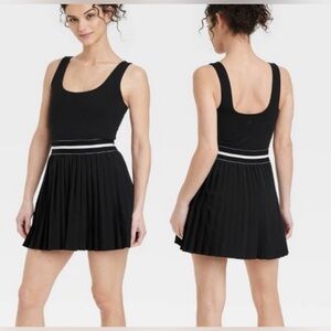 NWT All in Motion Black and White Athletic Tennis dress w Shorts